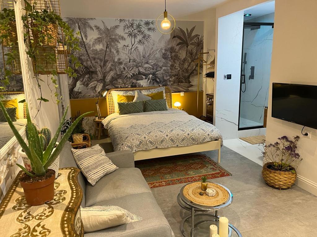 Superbe appartement avec jacuzzi avec jardin privé Lyon Exterior foto